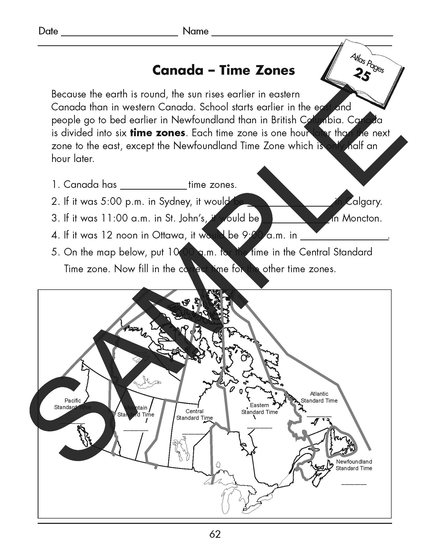 – Time Zones Activity Sheet (PDF) –